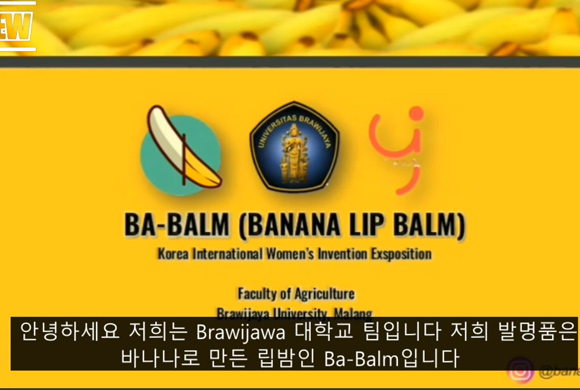 Ba-Balm(바나나 립밤): 건조한 입술을 위한 바나나 껍질로 만든 창의적인 제품